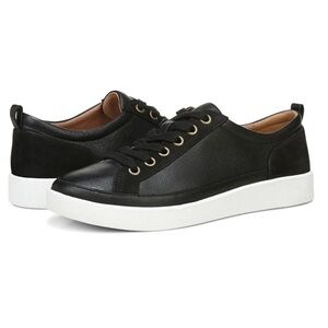 NIB Vionic Winny Black Onyx Leather Sneakers Size 8